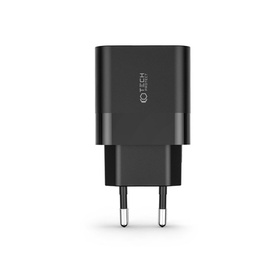 Tech-Protect C30W QC3.0 Uniwersalna Ładowarka Sieciowa USB-A USB-C, Black