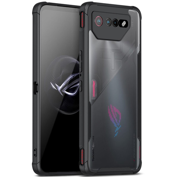 Etui do Asus ROG Phone 6 / ROG Phone 7 + Szkło Hartowane, AntiDrop Hybrid, czarne