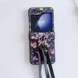 Etui do Samsung Galaxy Z Flip7 FE / Z Flip6, z paskiem na ramię, niebieskie