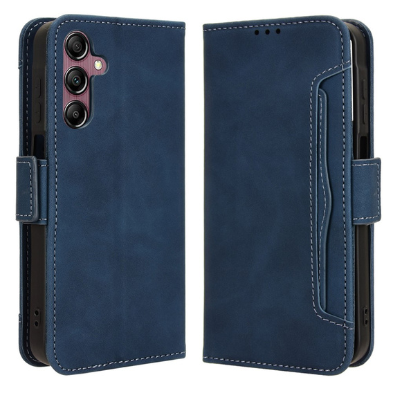Etui z klapką do Samsung Galaxy A15 4G / 5G, Card Slot, granatowe