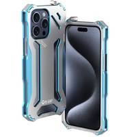 Etui R-JUST do iPhone 15 Pro Max, pancerne Hollow Armour, niebieskie