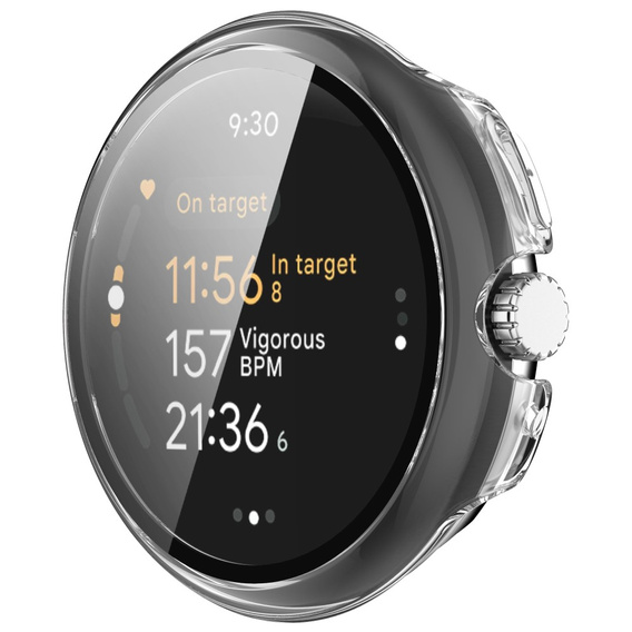 2w1 Etui + Szkło Hartowane do Google Pixel Watch 3 41mm, przezroczyste