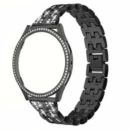 Bransoleta + Etui z wbudowanym szkłem do Samsung Galaxy Watch 4 44mm, Czarna