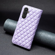 Etui z klapką do Samsung Galaxy A25 5G, BINFEN Wallet, fioletowe + szkło 9H