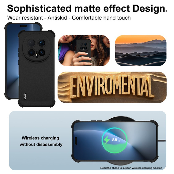 Etui IMAK do Honor Magic 8 Pro, Dropproof, czarne