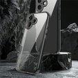 Etui do iPhone 17, z ochroną aparatu, przezroczyste z czarną ramką