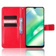 Etui z klapką do Realme C33, Crazy Horse Wallet, czerwone