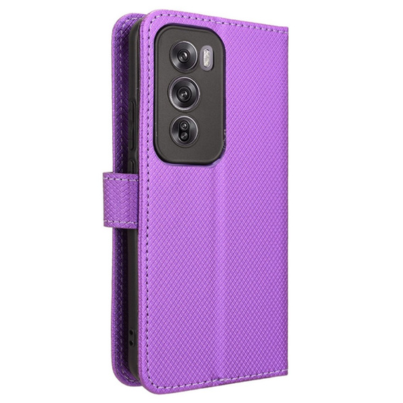 Etui z klapką do Oppo Reno 12, Wallet Smart Magnet, fioletowe