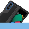 Etui pancerne do Samsung Galaxy Z Fold6 5G, aluminiowe, z podstawką i miejscem na rysik, czarne