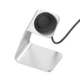 Aluminiowa Stacja Dokująca Ładowarka do Samsung Galaxy Watch 3/4/5/6/7 Active 2/Watch 5 Pro/Watch Ultra, Srebrna