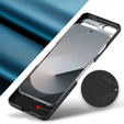 Etui do Samsung Galaxy Z Flip7, CASEME Litchi Leather, niebieskie
