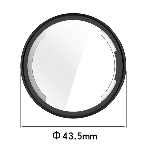 2w1 Etui z Osłoną na ekran do Xiaomi Watch S4 41mm, czarne