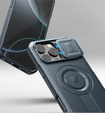Etui Dexnor MagSafe do iPhone 16 Pro Max magnetyczne z przesuwaną osłoną aparatu – niebieskie