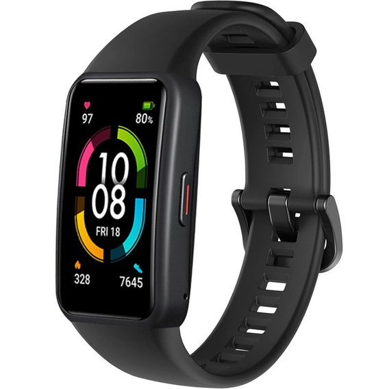 Pasek Silikonowy do Huawei Band 6 / Honor Band 6, Czarny