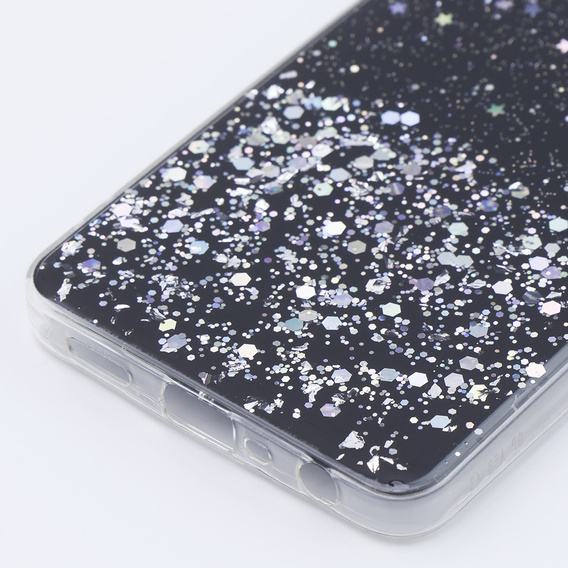 Etui do Oppo A58 4G, Glittery, czarne