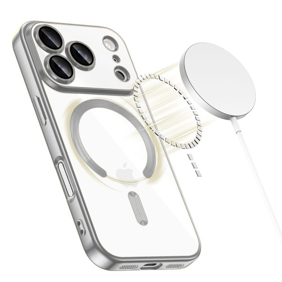 Etui do iPhone 17 Pro Max Electro MagSafe – srebrne
