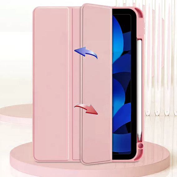 Etui do iPad 11" 2025 A16 (11 gen.) / iPad 10.9" 2022 (10 gen.), Smartcase Hybrid, z miejscem na rysik, różowe
