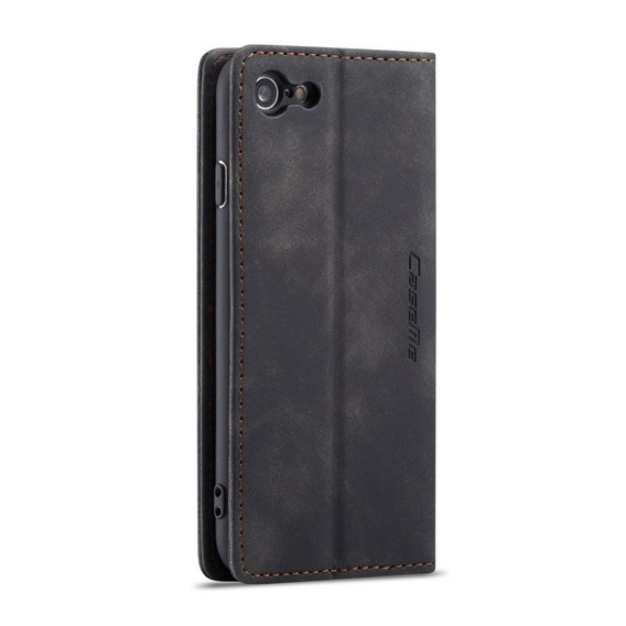 Etui CASEME do iPhone 7/8/SE 2020/SE 2022, Leather Wallet Case, czarne