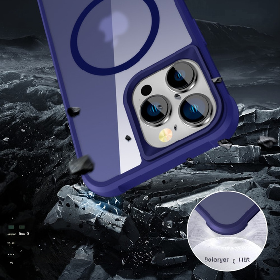 Etui Magnetyczne do Magsafe do iPhone 15 Pro, niebieskie