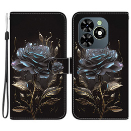 Etui z klapką do Infinix Hot 40i, Wallet, Rose czarne