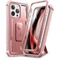 Etui pancerne do iPhone 13 Pro Max, Dexnor Full Body, różowe