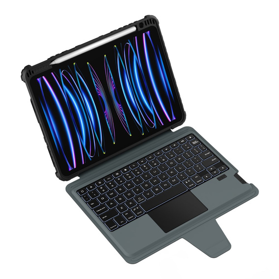 Etui z klawiaturą do iPad Air 11" 2025/2024 (7/6 gen.) / Air 10.9" 2022/2020 (5/4 gen.) / Pro 11" 2021/2020 (3/2 gen.) / iPad 11" 2025 A16 (11 gen.) / iPad 10.9" 2022 (10 gen.), NILLKIN Bumper Link Keyboard C