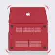 Etui do MacBook Air 13 A2337 M1 A2179 A1932, HardShell, czerwone