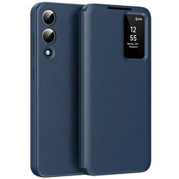 Etui do Samsung Galaxy S25 Edge – Smart View z kieszenią na kartę, niebieskie