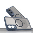 Etui do Samsung Galaxy S25 Edge, Kickstand Matt Case, do MagSafe, niebieskie + Szkło na ekran