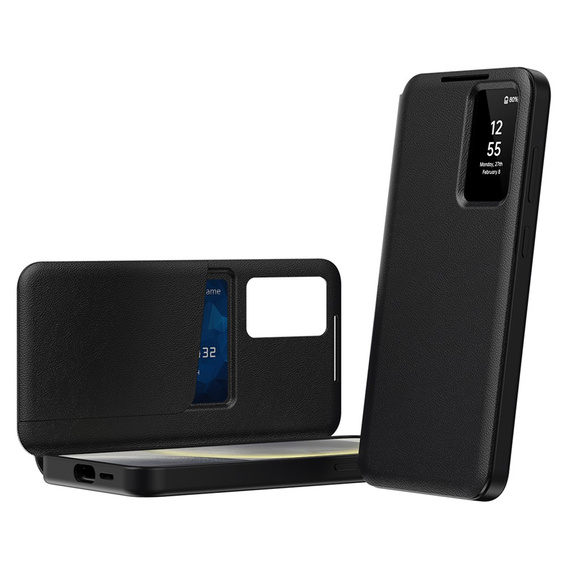 Etui do Samsung Galaxy S25 FE, Smart View Wallet, czarne