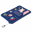 Etui silikonowe dla dzieci do Samsung Galaxy Tab A9 T220 X110 / X117, z podstawką, Astronauta, Granatowe