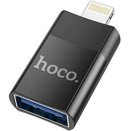 Adapter HOCO UA17 OTG USB-A (żeński) do Lightning (męski) – czarny