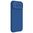 Etui do iPhone 15 Plus, pancerne Nillkin, CamShield Pro, Niebieskie