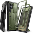 Etui do Samsung Galaxy S25 Ultra, Tongate MECH Series, Klips do paska, zielone