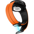 Pasek Silikonowy do Samsung Galaxy Watch 4/5/6/7/FE 40/42/43/44/45/46/47mm, Pomarańczowy / Czarny