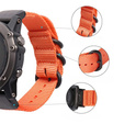 Pasek Nylonowy QuickFit 20mm do Garmin Fenix 5S/6S/7S/8 43mm, Pomarańczowy