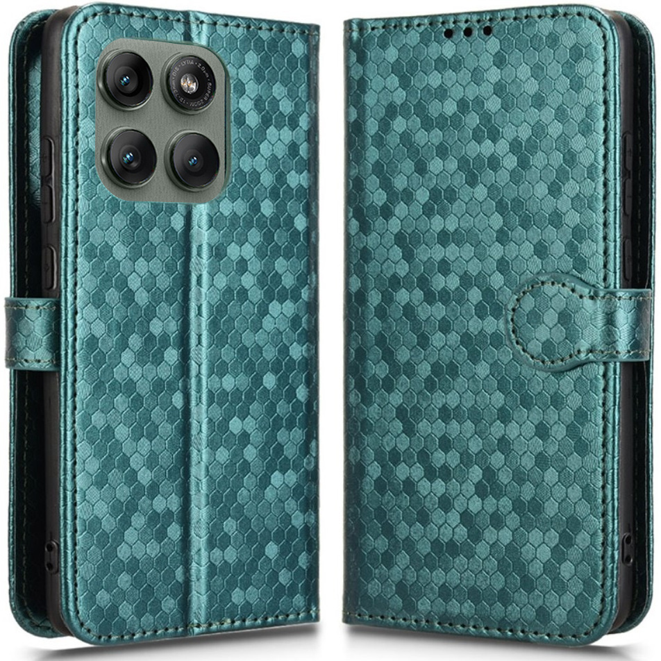 Etui z klapką do Motorola Edge 60 Pro, Wallet Rhombus, zielone
