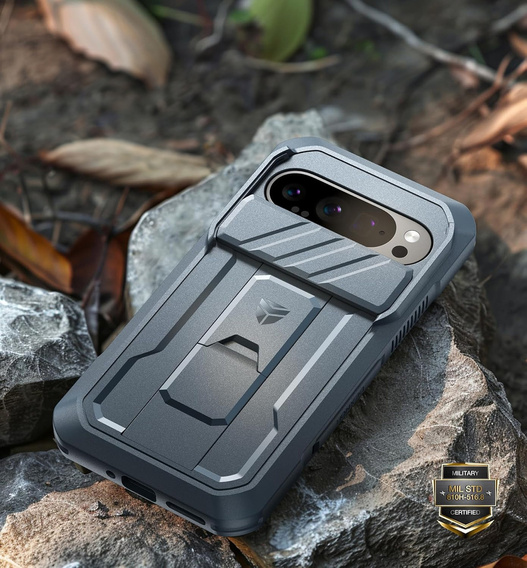 Etui pancerne do Google Pixel 9 Pro, Dexnor Full Body (Two Frames), niebieskie