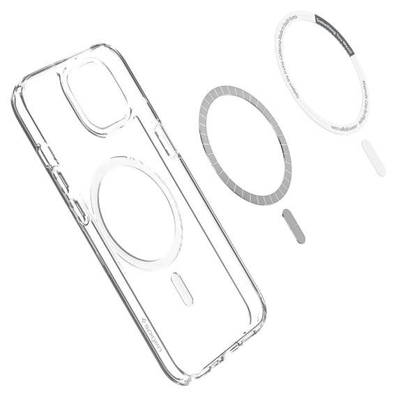 Etui Spigen do iPhone 13, Ultra Hybrid Mag MagSafe, White + Szkło