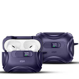 ESR Etui na słuchawki Airpods Pro 3, Cyber Flicklock Halolock MagSafe, purple