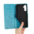 Etui z klapką do Samsung Galaxy A55 5G, Butterfly, niebieskie