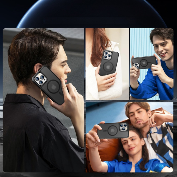 Etui Magnetyczne do Magsafe do iPhone 15 Pro, Czarne