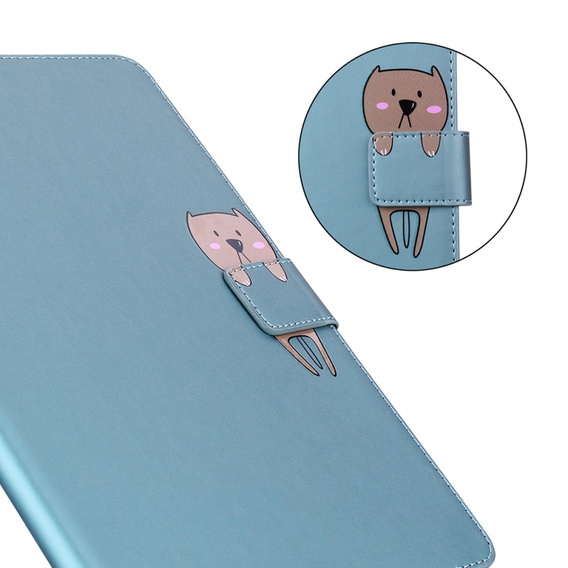 Etui do Lenovo Tab M10 Plus 10.6 Gen 3, z klapką, animal, niebieskie