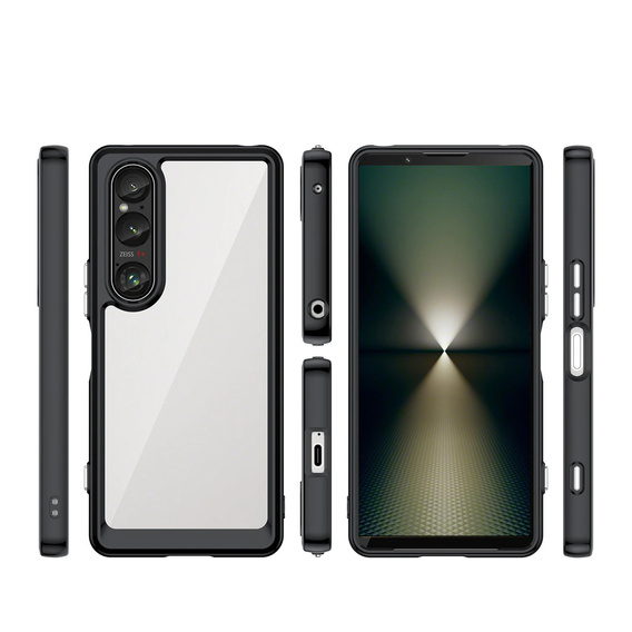 Etui do Sony Xperia 1 VI, Fusion Hybrid, przezroczyste / czarne