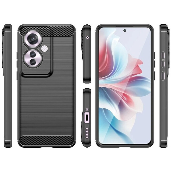 Etui do Oppo Reno 11F 5G, Carbon, czarne