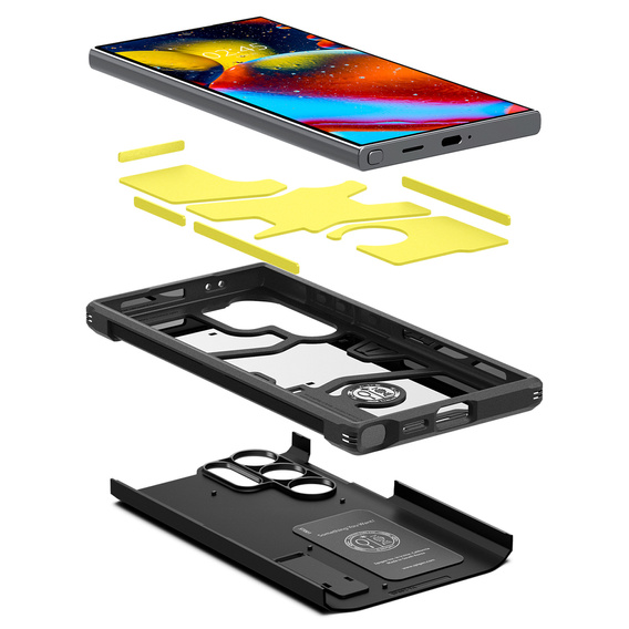 Etui Spigen do Samsung Galaxy S24 Ultra, Tough Armor, Czarne