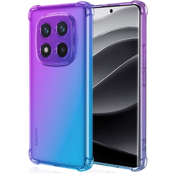 Etui Gradient Dropproof do Xiaomi Redmi Note 14 Pro+ 5G, Fioletowe / niebieskie