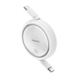 Baseus Free2Draw Mini – zwijany kabel USB‑C 100 W, 1m - biały