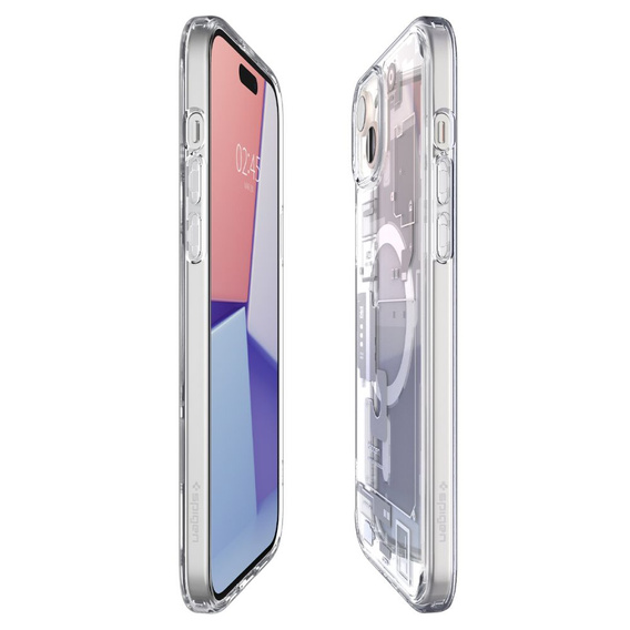 Etui z MagSafe Spigen do iPhone 15, Ultra Hybrid, Zero One, Białe