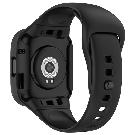 Pasek Silikonowy z Etui do Xiaomi Redmi Watch 3, Czarny